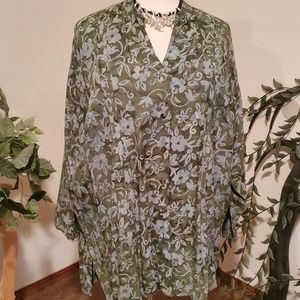 Bright, beautiful floral design blouse